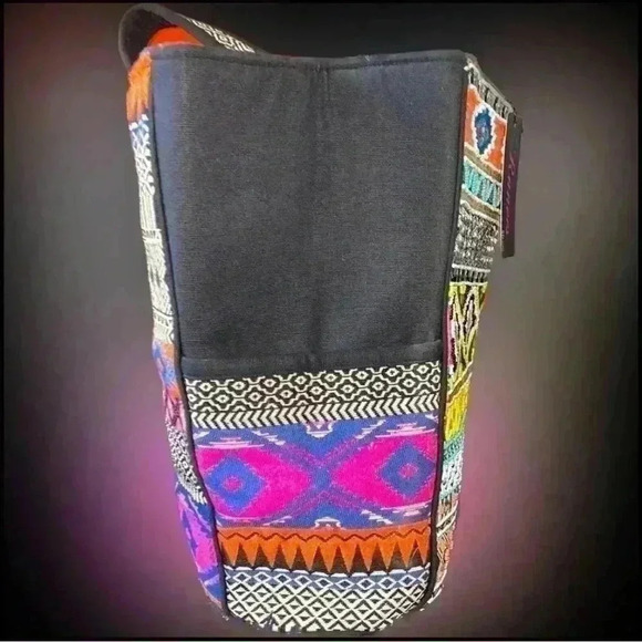 Large Hand Beaded Bright and Vibrant Colors Tote Bag BNWT - Picture 10 of 11